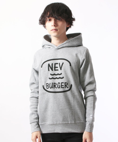 NEV(ネブ)の「パイル起毛 フロントプリント プルオーバー パーカー(パーカー・メンズ・杢グレー/チャコール/ネイビー・M/L)」の9枚目の写真