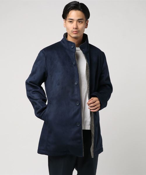 Xl Ll 人気topg Stage ジーステージ フェイクムートン ステンカラーコート レザージャケット メンズ Xl Ll 11 067 Hafryat Com