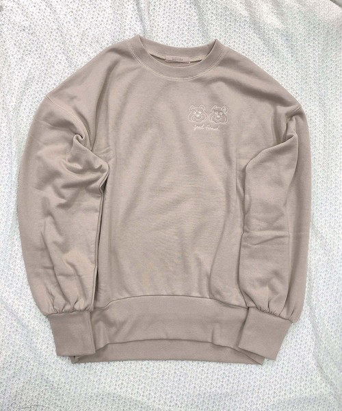 one after another NICE CLAUP(ワンアフターアナザーナイスクラップ)の「アソートプリント 裏毛トップス(スウェット・レディース・アイボリー/ミント/ライトベージュ・FREE)」の3枚目の写真