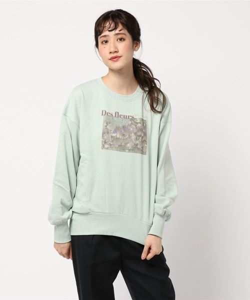 one after another NICE CLAUP(ワンアフターアナザーナイスクラップ)の「アソートプリント 裏毛トップス(スウェット・レディース・アイボリー/ミント/ライトベージュ・FREE)」の9枚目の写真