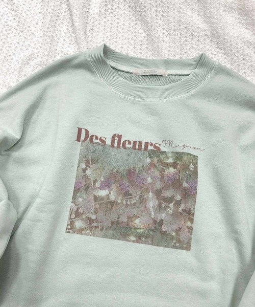 one after another NICE CLAUP(ワンアフターアナザーナイスクラップ)の「アソートプリント 裏毛トップス(スウェット・レディース・アイボリー/ミント/ライトベージュ・FREE)」の10枚目の写真