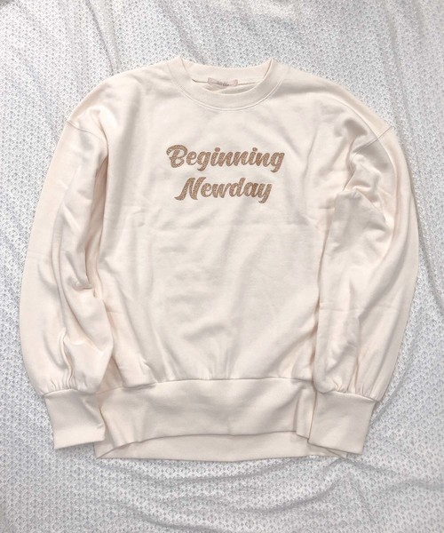 one after another NICE CLAUP(ワンアフターアナザーナイスクラップ)の「アソートプリント 裏毛トップス(スウェット・レディース・アイボリー/ミント/ライトベージュ・FREE)」の14枚目の写真