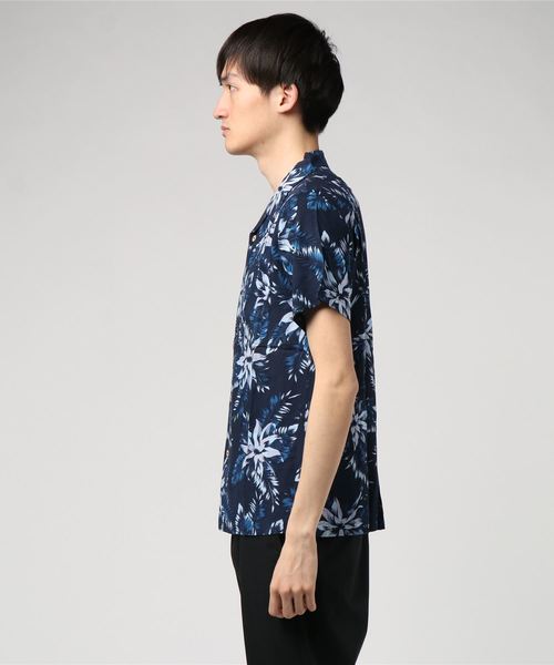 STYLEBLOCK（スタイルブロック）の「総柄開襟オープンカラーレーヨンアロハシャツ（シャツ/ブラウス・メンズ・ホワイト/ベージュ/パープル/レッド/ホワイト系その他/ブラック系その他/ブルー系その他/ブラック系その他2/ブラック系その他3/ブラック系その他4/ブラック系その他5/ブルー系その他2/ブルー系その他3/ブルー系その他4・LL/M/L）」の15枚目の写真