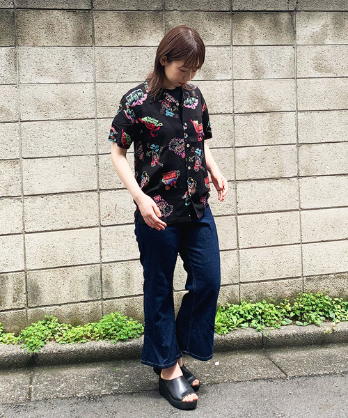 STYLEBLOCK（スタイルブロック）の「総柄開襟オープンカラーレーヨンアロハシャツ（シャツ/ブラウス・メンズ・ホワイト/ベージュ/パープル/レッド/ホワイト系その他/ブラック系その他/ブルー系その他/ブラック系その他2/ブラック系その他3/ブラック系その他4/ブラック系その他5/ブルー系その他2/ブルー系その他3/ブルー系その他4・LL/M/L）」の22枚目の写真