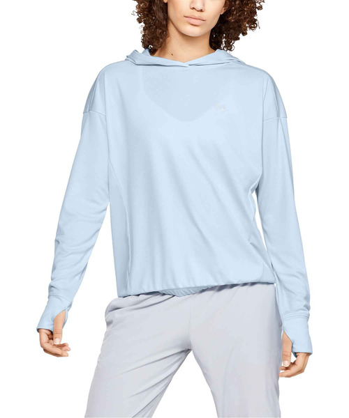 UNDER ARMOUR（アンダーアーマー）の「ウーマンズトレーニングパーカー / サンブロックフーディー（パーカー・レディース・ライトブルー/ブラック/ホワイト・MD/XL/LG/SM）」の3枚目の写真