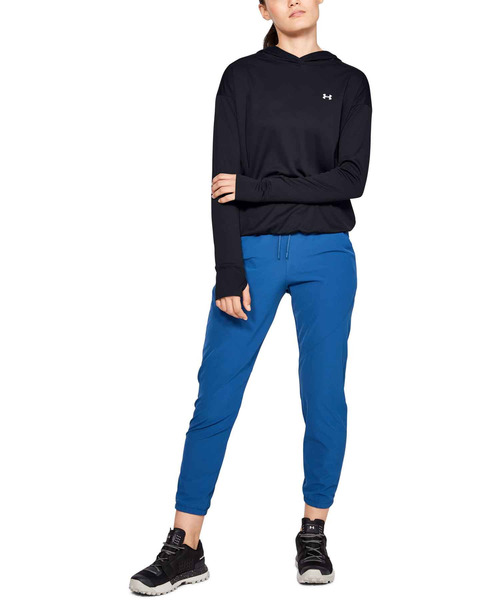 UNDER ARMOUR（アンダーアーマー）の「ウーマンズトレーニングパーカー / サンブロックフーディー（パーカー・レディース・ライトブルー/ブラック/ホワイト・MD/XL/LG/SM）」の8枚目の写真