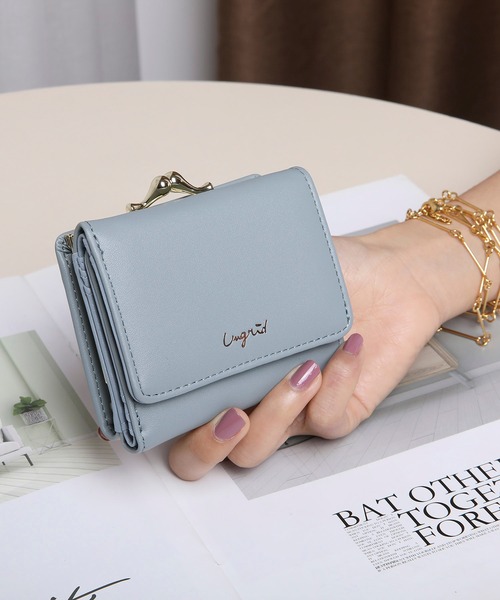 Ungrid（アングリッド）の「【Ungrid/アングリッド】　スムースガマ口ウォレット（財布・レディース・キャメル/ベージュ/ブラック/アイボリー/カーキ/ダークブラウン/ネイビー/パープル/ワイン/ゴールド/スモークピンク/ブルー系その他/レッド/ベージュ系その他/オリーブ・FREE）」の9枚目の写真