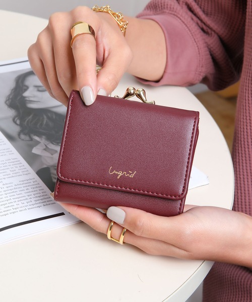 Ungrid（アングリッド）の「【Ungrid/アングリッド】　スムースガマ口ウォレット（財布・レディース・キャメル/ベージュ/ブラック/アイボリー/カーキ/ダークブラウン/ネイビー/パープル/ワイン/ゴールド/スモークピンク/ブルー系その他/レッド/ベージュ系その他/オリーブ・FREE）」の14枚目の写真