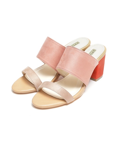 VIVIAN（ヴィヴィアン）の「バイカラーチャンキーヒールサンダル（サンダル・レディース・シルバー系その他3/イエロー×ブラック/霜降りグレー/ダークブラック/ホワイト×シルバー/ライトベージュ/アイボリー/ブラック×シルバー/ホワイト×グリーン/レオパード/その他3/その他5・M/L/LL/S）」の17枚目の写真