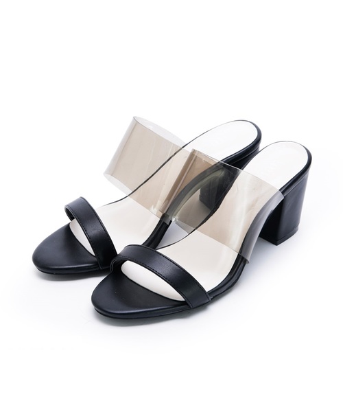 VIVIAN（ヴィヴィアン）の「バイカラーチャンキーヒールサンダル（サンダル・レディース・シルバー系その他3/イエロー×ブラック/霜降りグレー/ダークブラック/ホワイト×シルバー/ライトベージュ/アイボリー/ブラック×シルバー/ホワイト×グリーン/レオパード/その他3/その他5・M/L/LL/S）」の20枚目の写真