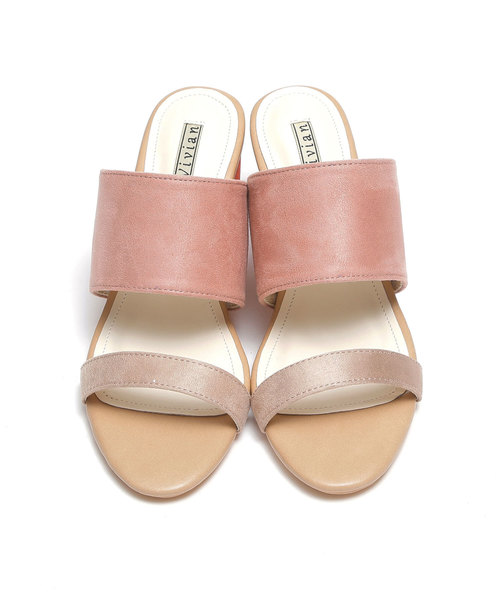 VIVIAN（ヴィヴィアン）の「バイカラーチャンキーヒールサンダル（サンダル・レディース・シルバー系その他3/イエロー×ブラック/霜降りグレー/ダークブラック/ホワイト×シルバー/ライトベージュ/アイボリー/ブラック×シルバー/ホワイト×グリーン/レオパード/その他3/その他5・M/L/LL/S）」の21枚目の写真