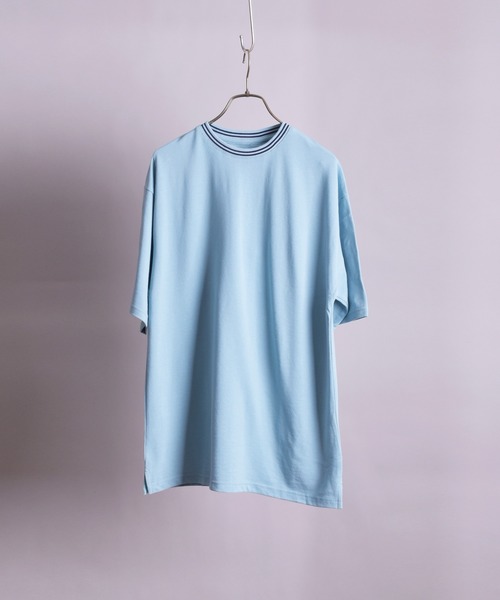 VIBGYOR(ヴィブジョー)の「【VIBGYOR BY AS】T/Cカノコクルーネック Tシャツ(BL)(Tシャツ/カットソー・メンズ・ホワイト/チャコールグレー/ブラック/ネイビー/カーキ/サックスブルー/ピンク/ワイン・MEDIUM/X-LARGE/LARGE)」の6枚目の写真
