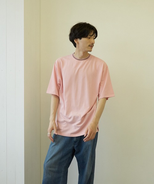 VIBGYOR(ヴィブジョー)の「【VIBGYOR BY AS】T/Cカノコクルーネック Tシャツ(BL)(Tシャツ/カットソー・メンズ・ホワイト/チャコールグレー/ブラック/ネイビー/カーキ/サックスブルー/ピンク/ワイン・MEDIUM/X-LARGE/LARGE)」の7枚目の写真