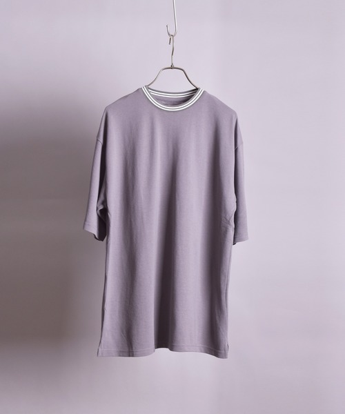 VIBGYOR(ヴィブジョー)の「【VIBGYOR BY AS】T/Cカノコクルーネック Tシャツ(BL)(Tシャツ/カットソー・メンズ・ホワイト/チャコールグレー/ブラック/ネイビー/カーキ/サックスブルー/ピンク/ワイン・MEDIUM/X-LARGE/LARGE)」の3枚目の写真