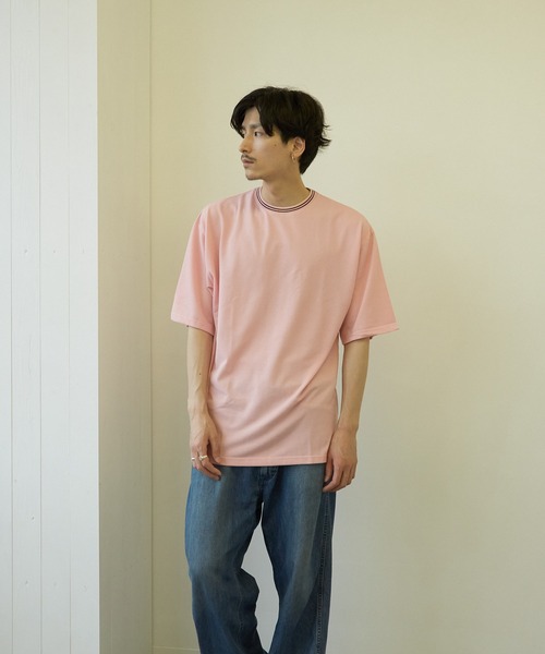 VIBGYOR(ヴィブジョー)の「【VIBGYOR BY AS】T/Cカノコクルーネック Tシャツ(BL)(Tシャツ/カットソー・メンズ・ホワイト/チャコールグレー/ブラック/ネイビー/カーキ/サックスブルー/ピンク/ワイン・MEDIUM/X-LARGE/LARGE)」の13枚目の写真