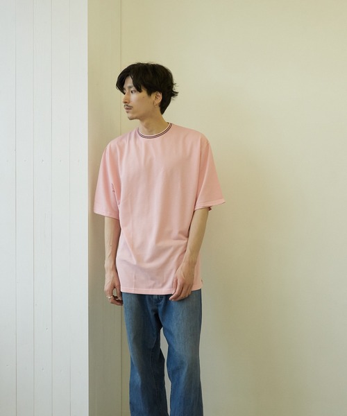 VIBGYOR(ヴィブジョー)の「【VIBGYOR BY AS】T/Cカノコクルーネック Tシャツ(BL)(Tシャツ/カットソー・メンズ・ホワイト/チャコールグレー/ブラック/ネイビー/カーキ/サックスブルー/ピンク/ワイン・MEDIUM/X-LARGE/LARGE)」の14枚目の写真