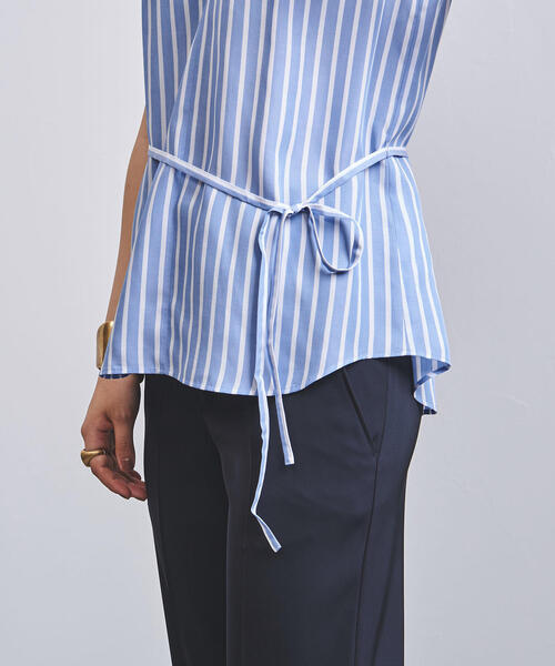 ユナイテッドアローズ UNITED ARROWS ストライプ リボン ブラウス ユナイテッドアローズ UNITED ARROWS ストライプ リボン
