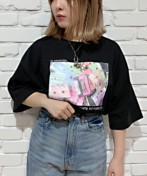apres jour(アプレジュール)の「アソートフォトBIG Tシャツ【ZOZOTOWN限定アイテム】(Tシャツ/カットソー・レディース・ブラック/オフホワイト/その他/ホワイト系その他/ホワイト系その他2・フリー)」の12枚目の写真