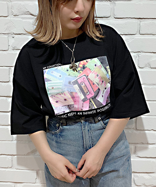 apres jour(アプレジュール)の「アソートフォトBIG Tシャツ【ZOZOTOWN限定アイテム】(Tシャツ/カットソー・レディース・ブラック/オフホワイト/その他/ホワイト系その他/ホワイト系その他2・フリー)」の13枚目の写真