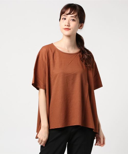 sabstreet my standard(サブストリートマイスタンダード)の「【接触冷感】【UVカット】イレヘムデザインカットソー【大きいサイズ対応】【15号(3L)】(Tシャツ/カットソー・レディース・ベージュ/ブラウン/カーキ/ブルー・15号)」の22枚目の写真