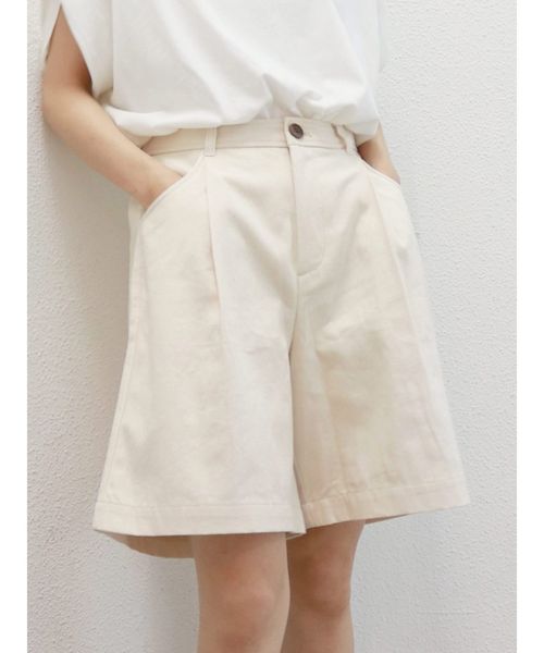 Ungrid（アングリッド）の「ツイルハーフパンツ（その他パンツ・レディース・ブラウン/アイボリー・SMALL/MEDIUM）」の2枚目の写真