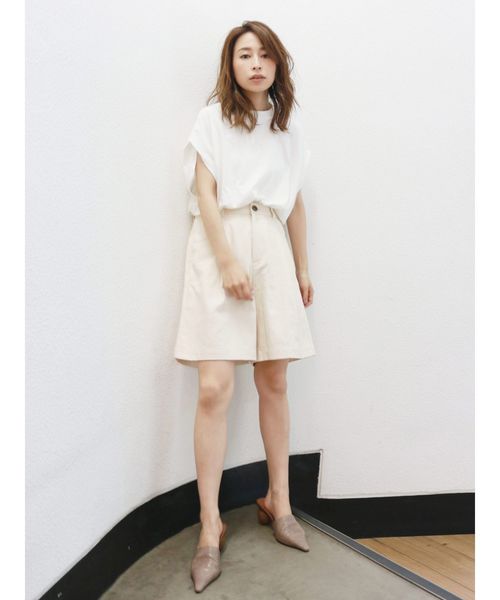 Ungrid（アングリッド）の「ツイルハーフパンツ（その他パンツ・レディース・ブラウン/アイボリー・SMALL/MEDIUM）」の3枚目の写真