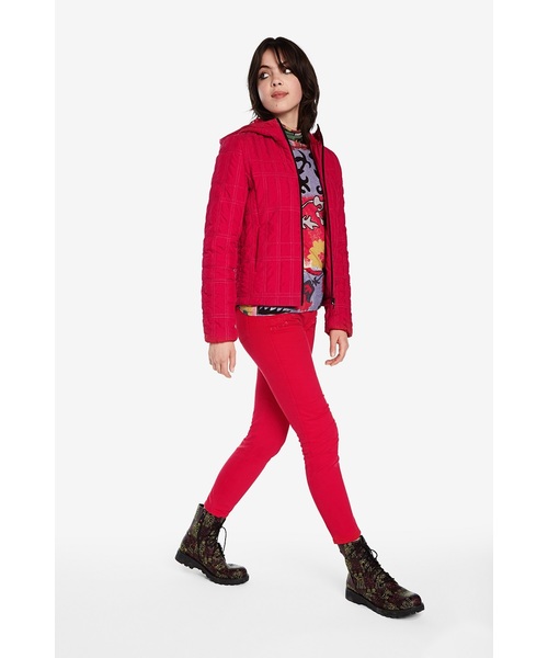 Desigual(デシグアル)の「パッド入りショートオーバーコート EDIMBURGO(カバーオール・レディース・レッド/ブラック・2L/3L/4L/S/M/L)」の8枚目の写真