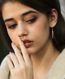 【GINA掲載】【CLAIRE】【K10】ファインモザイクドレープピアス