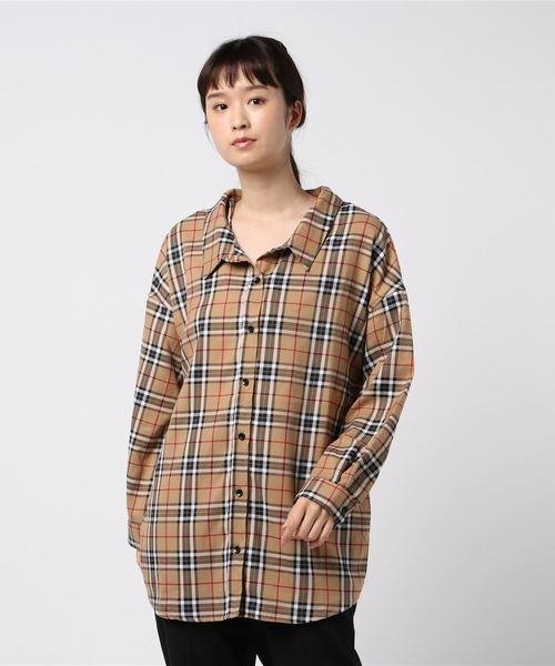 one way(ワンウェイ)の「3WAYチェックシャツ(シャツ/ブラウス・レディース・ホワイト/ベージュ/レッド/ホワイト系その他・M)」の10枚目の写真