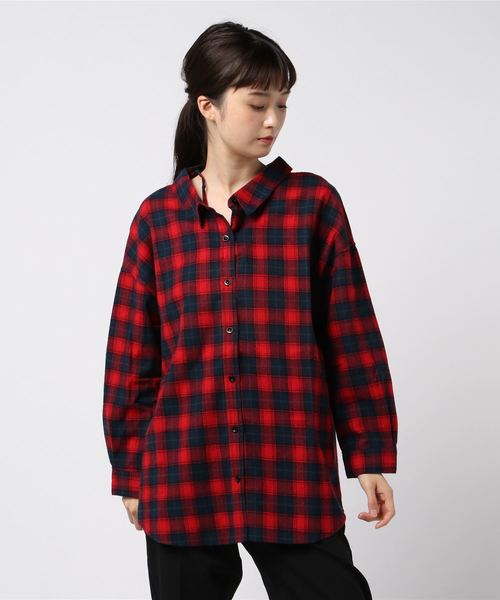one way(ワンウェイ)の「3WAYチェックシャツ(シャツ/ブラウス・レディース・ホワイト/ベージュ/レッド/ホワイト系その他・M)」の12枚目の写真
