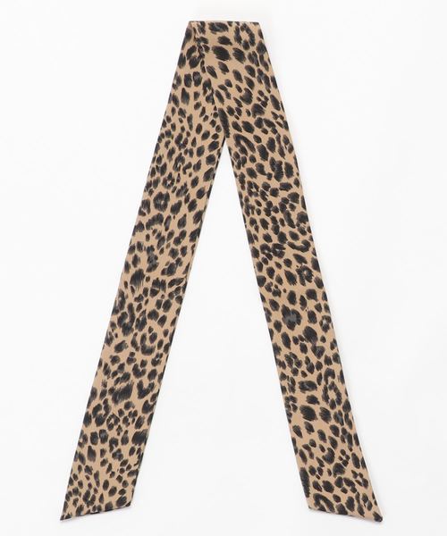 flower（フラワー）の「オータムレオパードスカーフ（バンダナ/スカーフ・レディース・ブラウン/アイボリー・FREE）」の2枚目の写真