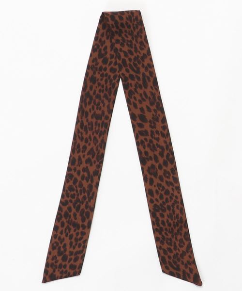 flower（フラワー）の「オータムレオパードスカーフ（バンダナ/スカーフ・レディース・ブラウン/アイボリー・FREE）」の3枚目の写真