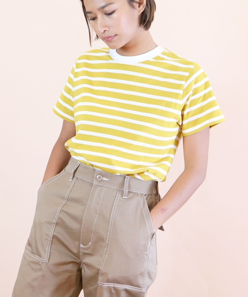 THE BAREFOOT(ベアフット)の「∴【Karla/カーラ】The stripe crew ストライプクルーネックTシャツ(Tシャツ/カットソー・レディース・ネイビー/レッド/マスタード・SMALL/MEDIUM/LARGE/X-LARGE)」の8枚目の写真