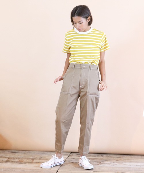 THE BAREFOOT(ベアフット)の「∴【Karla/カーラ】The stripe crew ストライプクルーネックTシャツ(Tシャツ/カットソー・レディース・ネイビー/レッド/マスタード・SMALL/MEDIUM/LARGE/X-LARGE)」の13枚目の写真