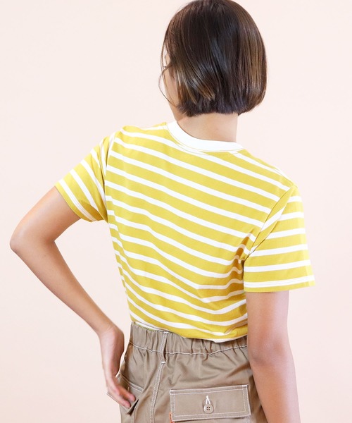 THE BAREFOOT(ベアフット)の「∴【Karla/カーラ】The stripe crew ストライプクルーネックTシャツ(Tシャツ/カットソー・レディース・ネイビー/レッド/マスタード・SMALL/MEDIUM/LARGE/X-LARGE)」の9枚目の写真