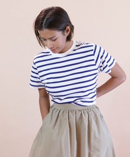 THE BAREFOOT(ベアフット)の「∴【Karla/カーラ】The stripe crew ストライプクルーネックTシャツ(Tシャツ/カットソー・レディース・ネイビー/レッド/マスタード・SMALL/MEDIUM/LARGE/X-LARGE)」の17枚目の写真