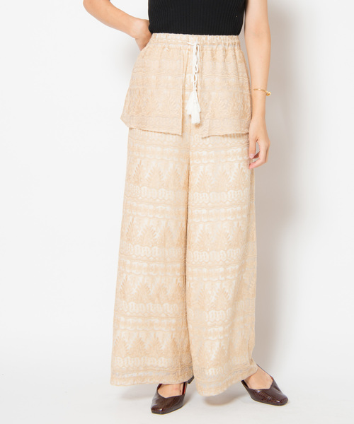 LAYMEE(レイミー)の「Kristel pants / クリステルパンツ(その他パンツ・レディース・ホワイト/ブラック/アイボリー・FREE)」の6枚目の写真