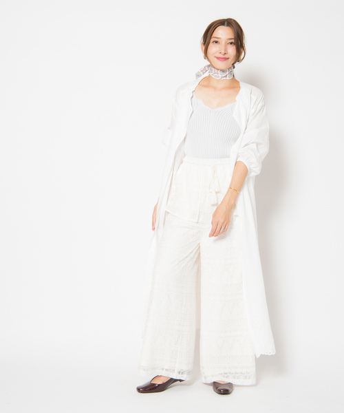 LAYMEE(レイミー)の「Kristel pants / クリステルパンツ(その他パンツ・レディース・ホワイト/ブラック/アイボリー・FREE)」の5枚目の写真