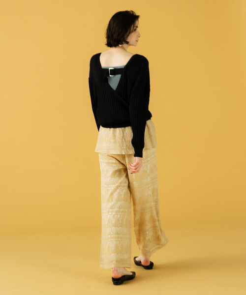 LAYMEE(レイミー)の「Kristel pants / クリステルパンツ(その他パンツ・レディース・ホワイト/ブラック/アイボリー・FREE)」の19枚目の写真