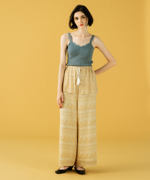 LAYMEE(レイミー)の「Kristel pants / クリステルパンツ(その他パンツ・レディース・ホワイト/ブラック/アイボリー・FREE)」の10枚目の写真