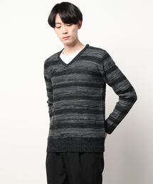 /Bling Leads/ボーダーニット＆ ロングTシャツ　アンサンブルセット