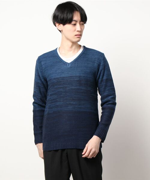 NO WAY（ノーウェイ）の「/Bling Leads/ボーダーニット＆ ロングTシャツ　アンサンブルセット（アンサンブル・メンズ・レッド系その他2/ブルー系その他2/ブラック系その他2/ブラック系その他/グレー系その他/ブルー系その他/レッド系その他3/レッド系その他/グレー系その他2・LARGE/MEDIUM/X-LARGE）」の5枚目の写真