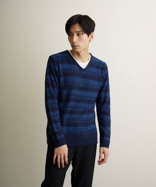NO WAY（ノーウェイ）の「/Bling Leads/ボーダーニット＆ ロングTシャツ　アンサンブルセット（アンサンブル・メンズ・レッド系その他2/ブルー系その他2/ブラック系その他2/ブラック系その他/グレー系その他/ブルー系その他/レッド系その他3/レッド系その他/グレー系その他2・LARGE/MEDIUM/X-LARGE）」の6枚目の写真