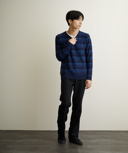 NO WAY（ノーウェイ）の「/Bling Leads/ボーダーニット＆ ロングTシャツ　アンサンブルセット（アンサンブル・メンズ・レッド系その他2/ブルー系その他2/ブラック系その他2/ブラック系その他/グレー系その他/ブルー系その他/レッド系その他3/レッド系その他/グレー系その他2・LARGE/MEDIUM/X-LARGE）」の14枚目の写真