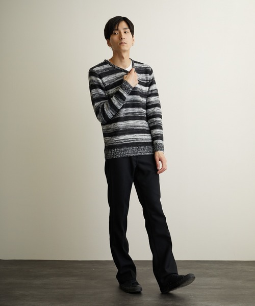 NO WAY（ノーウェイ）の「/Bling Leads/ボーダーニット＆ ロングTシャツ　アンサンブルセット（アンサンブル・メンズ・レッド系その他2/ブルー系その他2/ブラック系その他2/ブラック系その他/グレー系その他/ブルー系その他/レッド系その他3/レッド系その他/グレー系その他2・LARGE/MEDIUM/X-LARGE）」の15枚目の写真