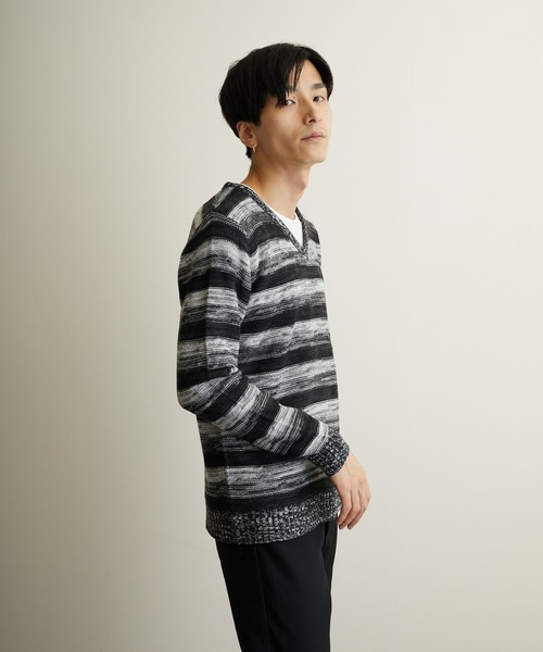 NO WAY（ノーウェイ）の「/Bling Leads/ボーダーニット＆ ロングTシャツ　アンサンブルセット（アンサンブル・メンズ・レッド系その他2/ブルー系その他2/ブラック系その他2/ブラック系その他/グレー系その他/ブルー系その他/レッド系その他3/レッド系その他/グレー系その他2・LARGE/MEDIUM/X-LARGE）」の16枚目の写真