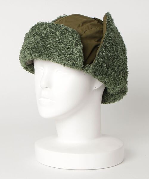BURLAP OUTFITTER（バーラップアウトフィッター）の「AVIATOR HAT / アヴィエーターハット（ハット・メンズ・チャコールグレー/ブラック/パープル/ベージュ系その他/グリーン系その他/ダークネイビー/グレー系その他/オリーブドラブ/ブラウン系その他/カーキブラウン/ブラック系その他/ライトブラウン/グレー系その他2/ベージュ系その他2/グリーン系その他3/サンドベージュ/ダークグレー・ONE SIZE/ONESIZE）」の14枚目の写真