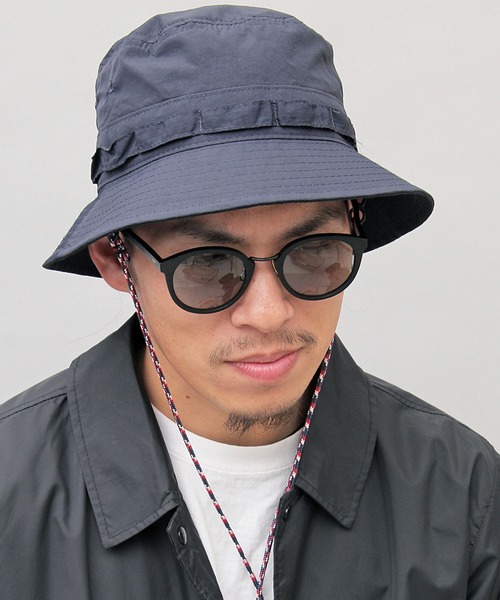 A.M.S.(エーエムエス)の「HIDETRADING PRODUCT / 撥水 ワッシャー加工ナイロン ジャングルハット / アドベンチャーハット(ハット・メンズ・ブラック/ベージュ/ネイビー/カモフラージュ/カーキ・FREE)」の5枚目の写真