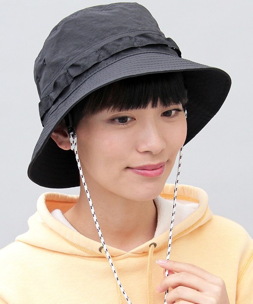 A.M.S.(エーエムエス)の「HIDETRADING PRODUCT / 撥水 ワッシャー加工ナイロン ジャングルハット / アドベンチャーハット(ハット・メンズ・ブラック/ベージュ/ネイビー/カモフラージュ/カーキ・FREE)」の3枚目の写真