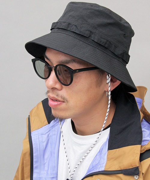 A.M.S.(エーエムエス)の「HIDETRADING PRODUCT / 撥水 ワッシャー加工ナイロン ジャングルハット / アドベンチャーハット(ハット・メンズ・ブラック/ベージュ/ネイビー/カモフラージュ/カーキ・FREE)」の6枚目の写真